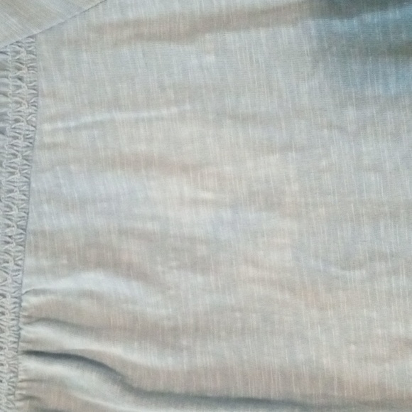 Talbots Blue Relaxed Smocked Top - Picture 5 of 5